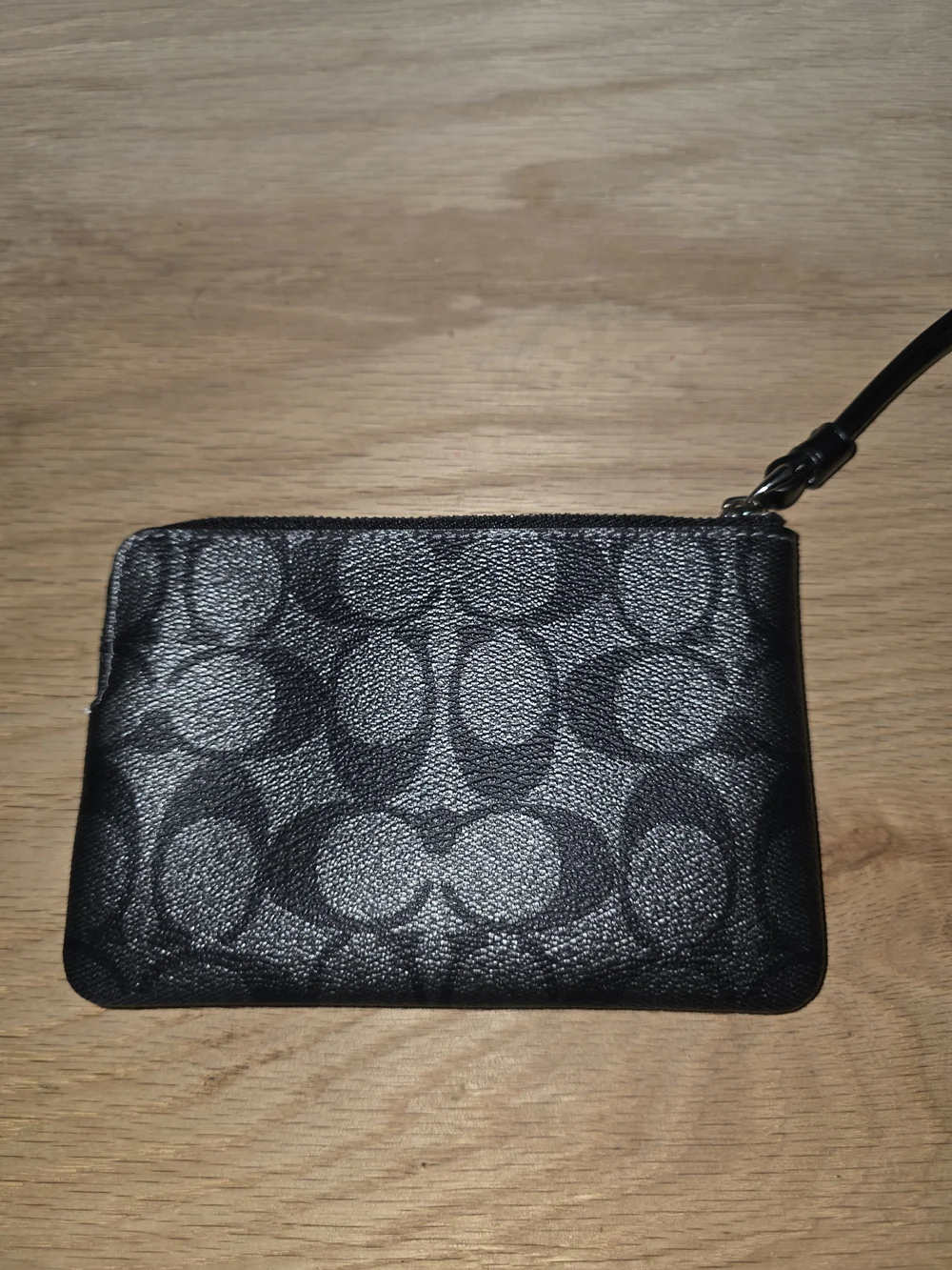 Coach Black Signature Wristlet